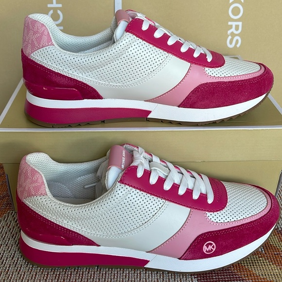 MICHEL KORS ANDI TRAINER
FAUX LEATHER/SUEDE
Electric Pink Multi 
Sneakers - Picture 1 of 16